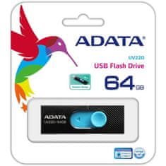 A-Data 64GB USB 2.0 Fekete-kék Pendrive AUV220-64G-RBKBL