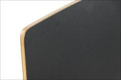 STEMA Fekete szék WERDI B, rozsdamentes acél kereten. Otthonnak, irodának, étteremnek és szállodának. A vödör rétegelt lemezének vastagsága hozzávetőlegesen 11 mm. A szék szilárdsági vizsgálati tanúsítvánny