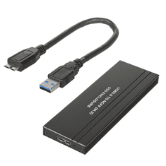 Maclean MCE582 M.2 USB 3.0 Külső SSD ház - Fekete (MCE582)