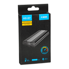 iBOX HD-07 M.2" USB 3.2 Külső SSD ház - Fekete (IEUHDD7)