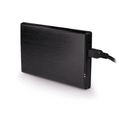Natec Rhino külső USB 2.0 ház 2.5" HDD-hez, fekete aluminium (NKZ-0275)