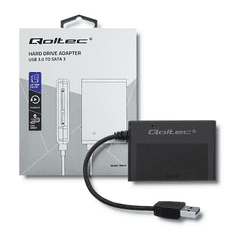 Qoltec 50644 2.5" USB 3.0 Külső HDD/SSD ház - Fekete (50644)