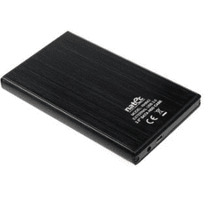 Natec Rhino külső USB 2.0 ház 2.5" HDD-hez, fekete aluminium (NKZ-0275)