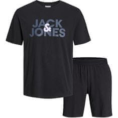 Jack&Jones Férfi szett - póló és rövidnadrág JACULA Standard Fit 12255000 Black (Méret XXL)