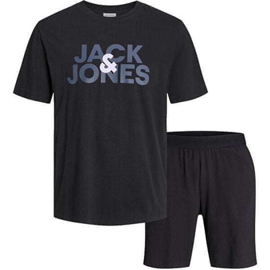 Jack&Jones Férfi szett - póló és rövidnadrág JACULA Standard Fit 12255000 Black