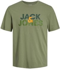 Jack&Jones Férfi szett - póló és rövidnadrág JACULA Standard Fit 12255000 Oil Green (Méret L)