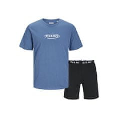 Jack&Jones Férfi szett - póló és rövidnadrág JACOLIVER Standard Fit 12257169 Coronet Blue (Méret XXL)
