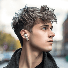 Bluetooth sztereó fülhallgató, v5.3, TWS, töltőtok, érintés vezérlés, Hoco EQ11 Pacifico, lila