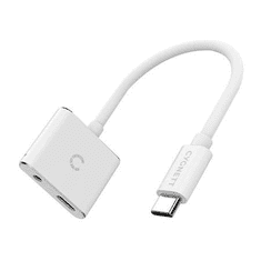 Cygnett USB-C - USB-C-mini Jack 3.5mm kábel fehér (CY2866PCCPD) (CY2866PCCPD)