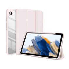 Dux Ducis Samsung Galaxy Tab A9 (8.7) SM-X110 / X115, mappa tok, Trifold, légpárnás sarok, közepesen ütésálló, átlátszó hátlap, Toby, rózsaszín (RS150508)