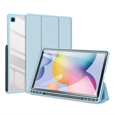 Dux Ducis Samsung Galaxy Tab S6 Lite 10.4 / Tab S6 Lite 10.4 (2022) SM-P610 / P615 / P613 / P619, mappa tok, Trifold, légpárnás sarok, közepesen ütésálló, S-Pen tartóval, átlátszó hátlap, Toby, kék (104596)