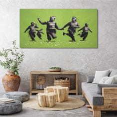 COLORAY.HU Vászonkép Banksy zöld 140x70 cm