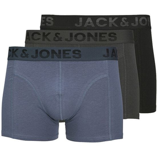 Jack&Jones 3 PACK - férfi boxeralsó JACSHADE 12250607 Black