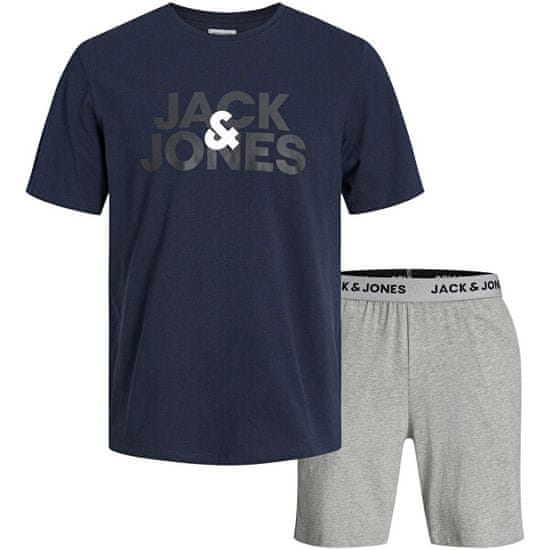 Jack&Jones Férfi szett - póló és rövidnadrág JACULA Standard Fit 12255000 Navy Blazer