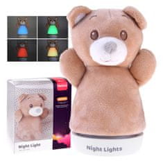 JOKOMISIADA Teddy maci éjjeli lámpa babaszobába világító medve ZA4772