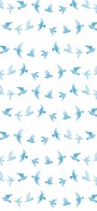 COLORAY.HU Fényzáró roló Kék madarak Sötétítő redőny (gumi bevonattal) 110x240 cm