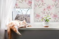 COLORAY.HU Sötétítő roló ablakra Rózsaszín virágok Redőny fényerő 70x140 cm