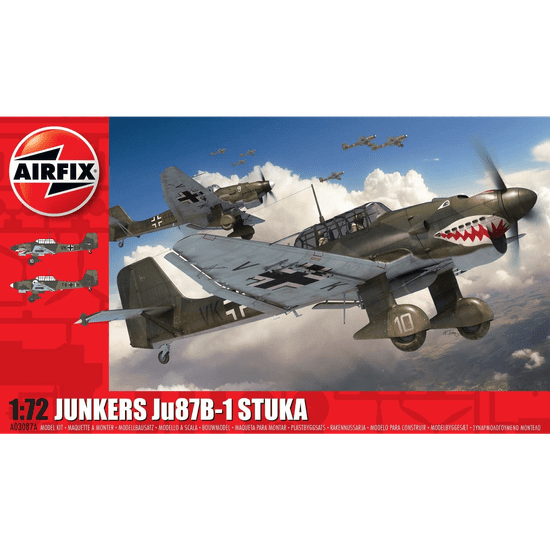 Airfix Junkers Ju87 B-1 Stuka vadászrepülőgép műanyag modell (1:72) (03087A)