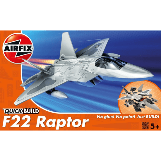 Airfix QUICKBUILD F-22 Raptor vadászrepülőgép műanyag modell (1:72) (J6005)
