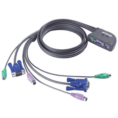 Aten CS62 2-port PS/2 KVM switch KVM kábel Többszínű 1,2 M (CS62Z)
