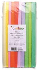 Gimboo krepp papír - tekercs 25 x 200 cm, pasztell színek keveréke, 10 db