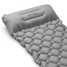 Spokey AIR BED PILLOW Felfújható matrac párnával, 190 x 60 x 6 cm, R-érték 2.5, szürke