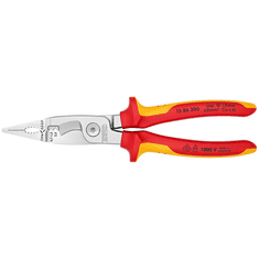 Knipex 13 86 200 VDE szigetelet villanyszerelő fogó, kombinált fogó, érvéghüvely krimpelő fogó max. 50 mm2-ig (13 86 200)