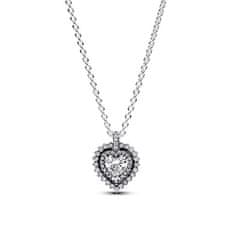 Pandora Ezüst nyaklánc csillogó szívvel Timeless 393099C01-45
