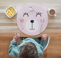 Zeller Gyerek alátét medve motívummal, rózsaszín, átmérő 36,5cm