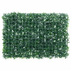 Greatstore 24 db zöld műcserjelevél-kerítés 40 x 60 cm
