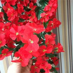 Netscroll 1+1 mesterséges függő virágok, mesterséges függő virágok természetes megjelenéssel kültéri vagy beltéri használatra, teraszra,kertbe,erkélyre,esküvőkre,folyosóra, 80cm, piros , 2 darab, HangingFlowers