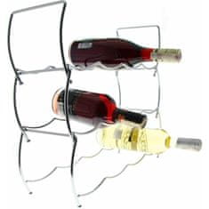 HIT Fém bortartó 12 palackos boros állvány, egymásra rakható