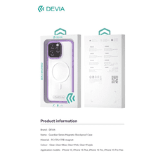 Devia Guardian Series átlátszó MagSafe ütésálló tok Apple Iphone 14 Pro készülékhez (130063)