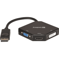 Sandberg 509-11 video átalakító kábel 0,19 M DisplayPort VGA (D-Sub)+ HDMI + DVI (509-11)