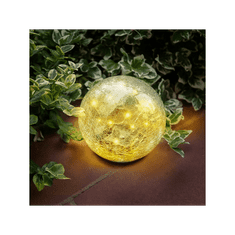 GARDEN OF EDEN 11760A Leszúrható kerti szolár üveggömb 10cm - Meleg fehér (11760A)