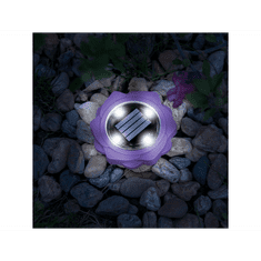 GARDEN OF EDEN 11767C Leszúrható kerti szolár lámpa lila - Hideg fehér (11767C)