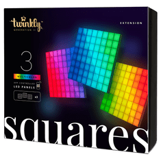Twinkly Squares Extension fénypanel készlet (3db) (TWQ064STW-03-BAD)