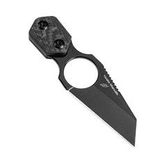 Kizer 1052A2 Variable Wharncliffe Black nyakú kés 8,7 cm, Stonewash, fekete, szénszálas, tok