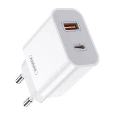 REMAX USB-C-USB-A 20W hálózati töltő + Lightning kábel fehér (RP-U68) (RP-U68)