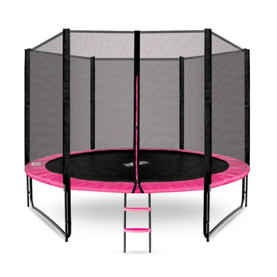 Aga Sport Pro Trambulin 305 cm Rózsaszín + védőháló + létra