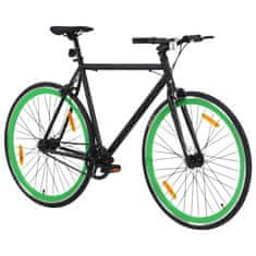 Greatstore fekete és zöld örökhajtós kerékpár 700c 55 cm