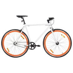 Greatstore fehér és narancssárga örökhajtós kerékpár 700c 51 cm