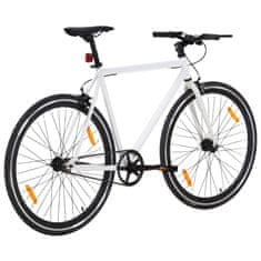 Greatstore fehér és fekete örökhajtós kerékpár 700c 51 cm