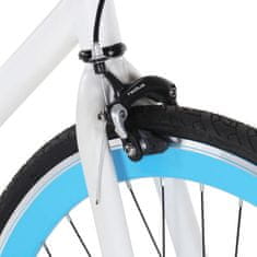 Greatstore fehér és kék örökhajtós kerékpár 700c 55 cm