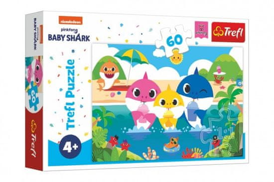 Trefl Puzzle Baby Shark családdal nyaraláson 60 darab