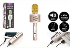 Teddies Karaoke Bluetooth arany elemes mikrofon USB kábellel