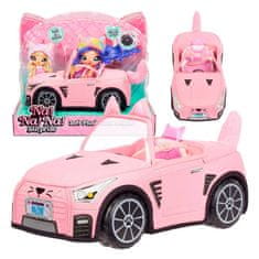 MGA Na! Na! Na! Meglepetés plüss rózsaszín átalakítható autó rózsaszín cica ZA4921