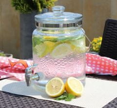 RAMIZ Limonádés üveg, üvegfedéllel és italadagoló csappal 8 l-es
