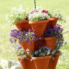 Lépcsőzetes ültetőedények mindenféle növényhez, magasság szerint összecsukható virágtartók, virágokhoz, eperhez, fűszerekhez, (2 db) StandPots