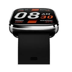 QCY Smartwatch GS S6/Fekete/Sport szalag/fekete